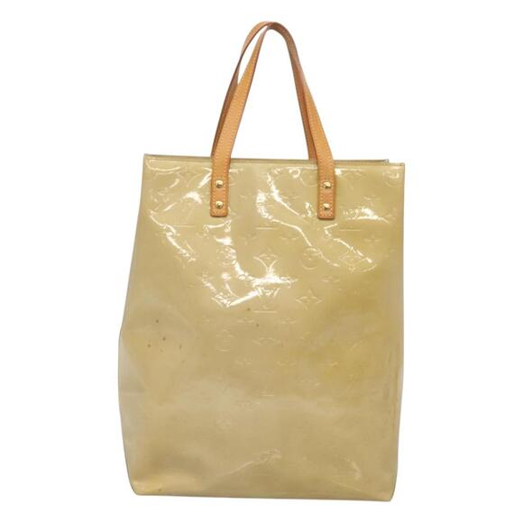 LOUIS VUITTON Monogram Vernis Reade MM Hand Bag Beige M91141 - Picture 3 of 12
